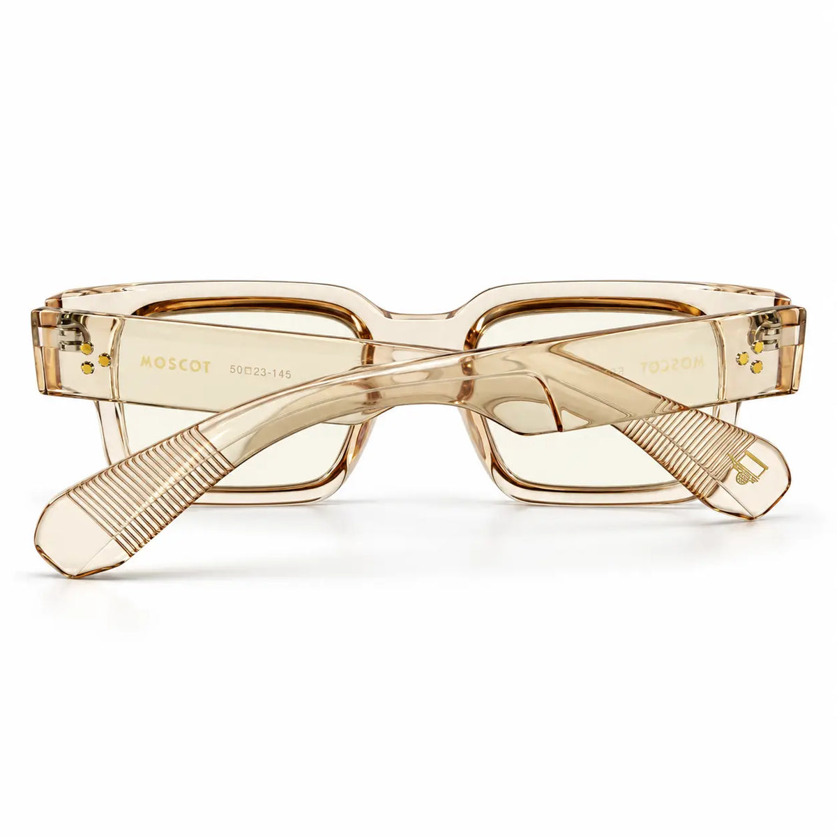 Translucent Amber Photochromic Square Glasses – Light-Adaptive Lenses