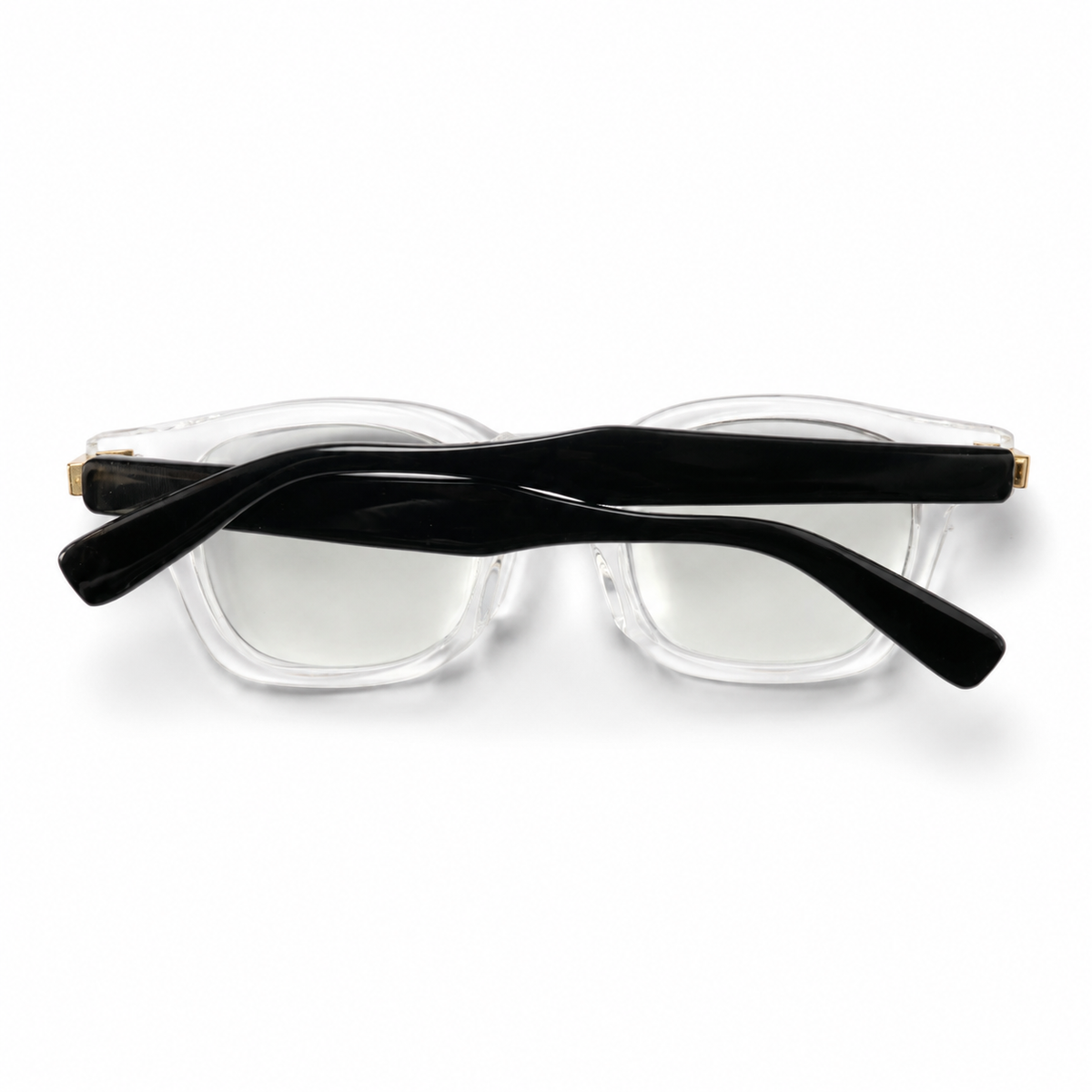 Urban Ziyaar Transparent Square Optical Eyeglasses Black Temples