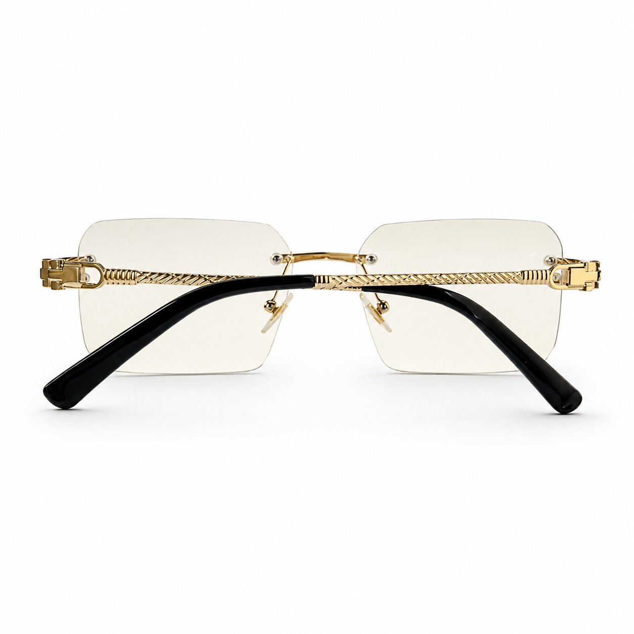 Cartier Gold Rimless Rectangular Optical Frames – Luxury Eyewear
