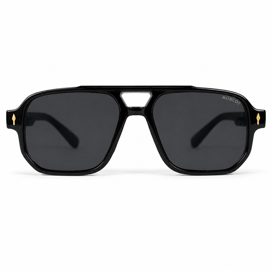 Urban Ziyaar Aero Premium Black Aviator Square Sunglasses