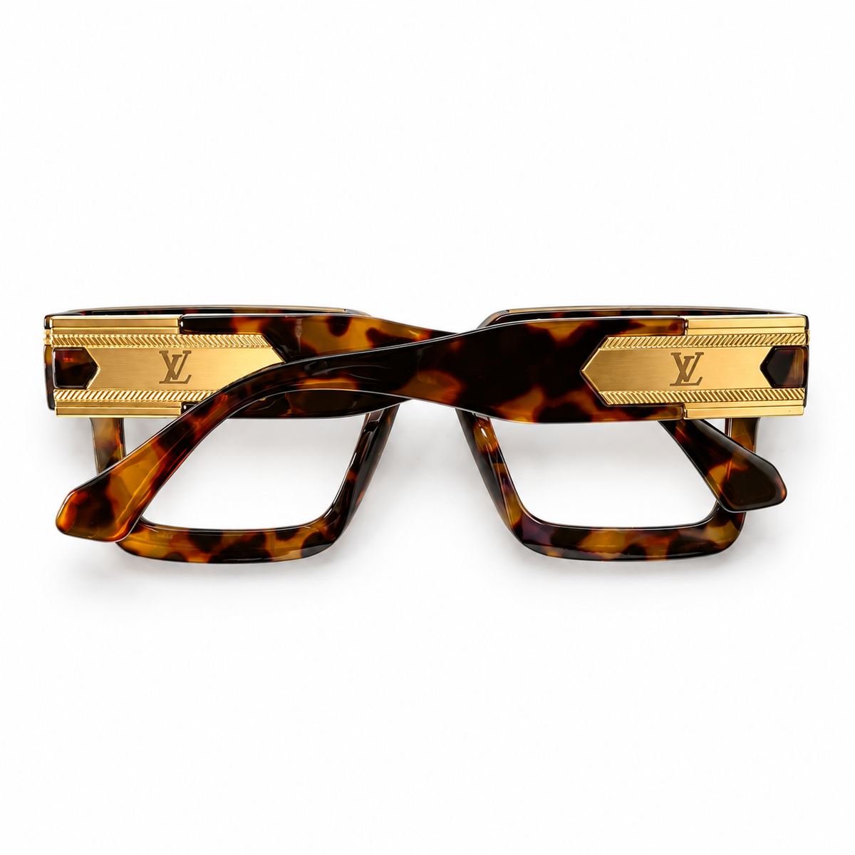 Louis Vuitton Tortoiseshell Square Optical Eyeglasses