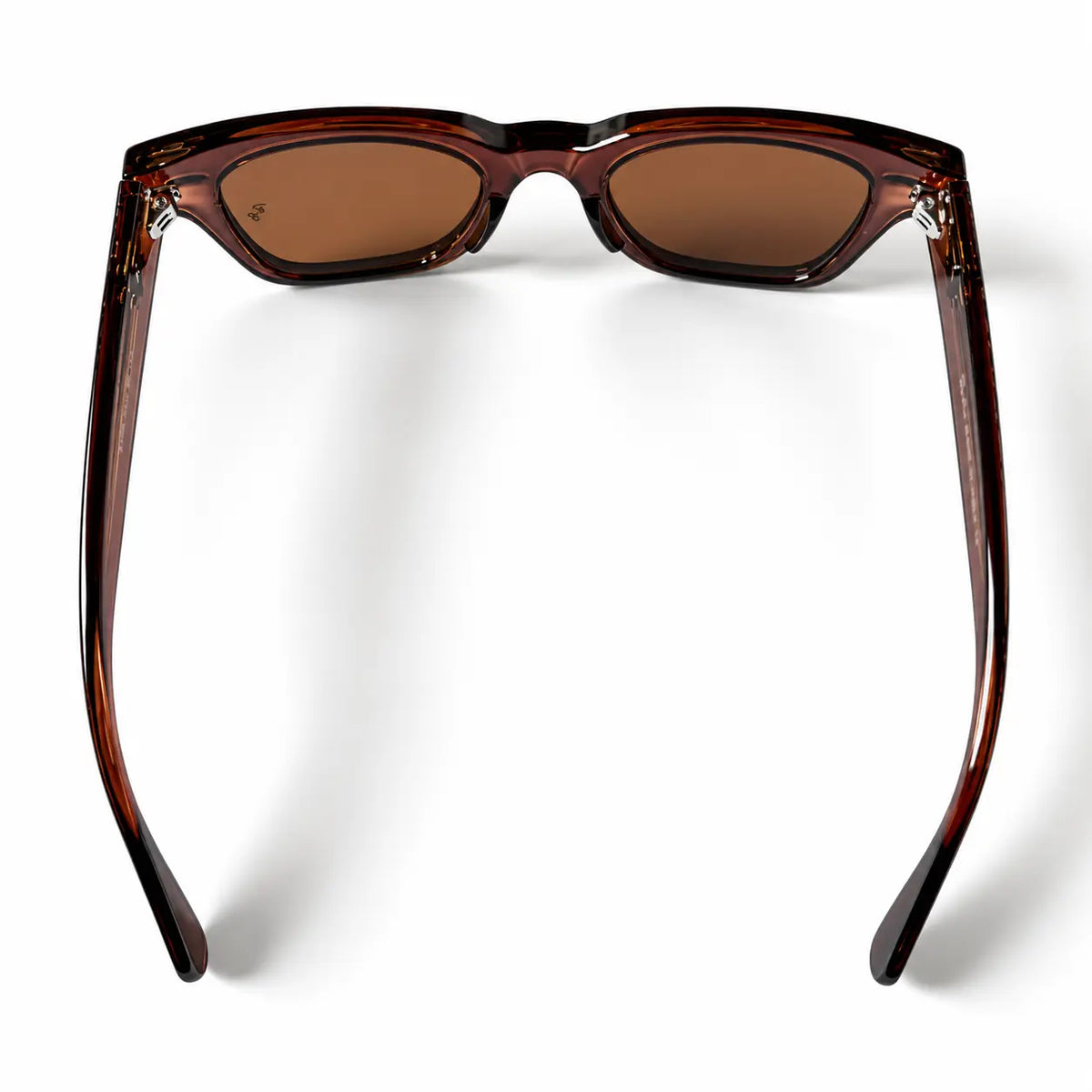 Ray-Ban Translucent Amber Brown Square Sunglasses
