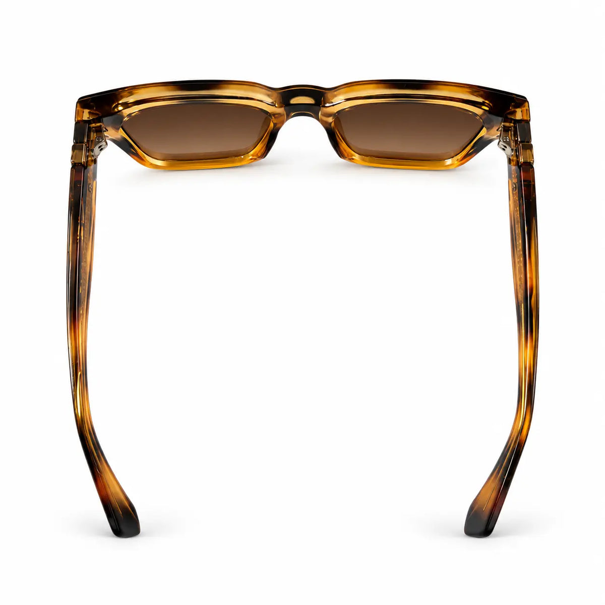 Cartier Amber Tortoiseshell Square Sunglasses with Brown Gradient Lenses