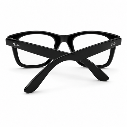 Ray-Ban RB2140 Black Square Optical Eyeglasses with Clear Lenses