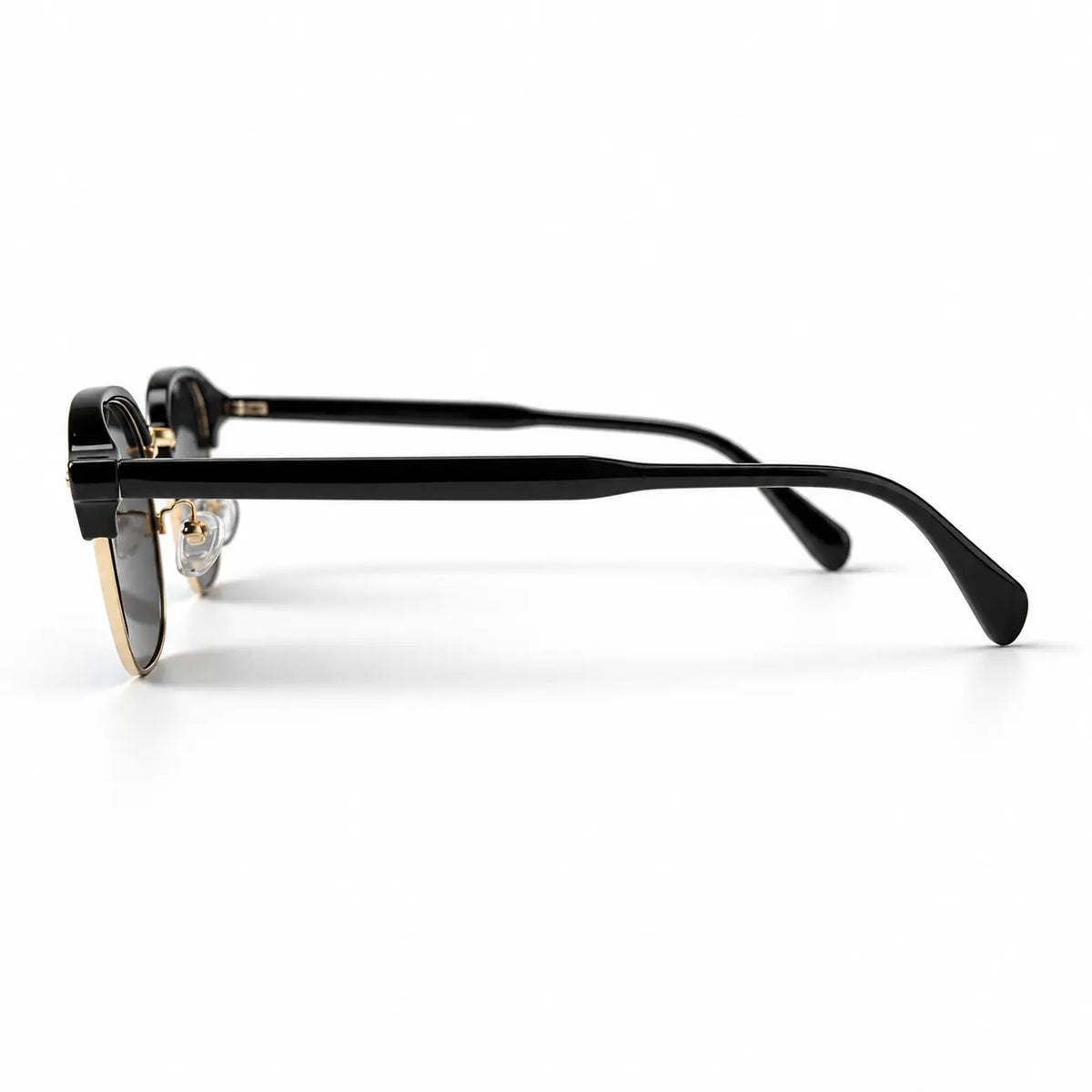 Gucci Black & Gold Browline Sunglasses with Dark Smoke Lenses