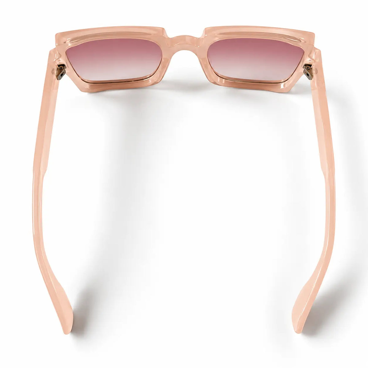 Blush Pink Oversized Square Sunglasses with Rose Gradient Lenses