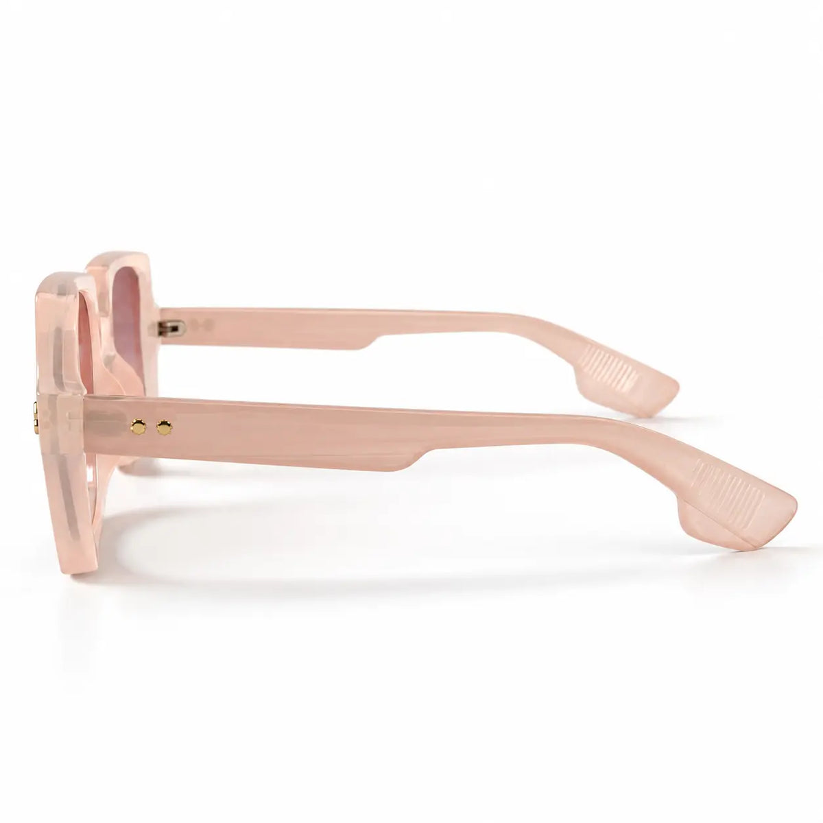 Blush Pink Oversized Square Sunglasses with Rose Gradient Lenses