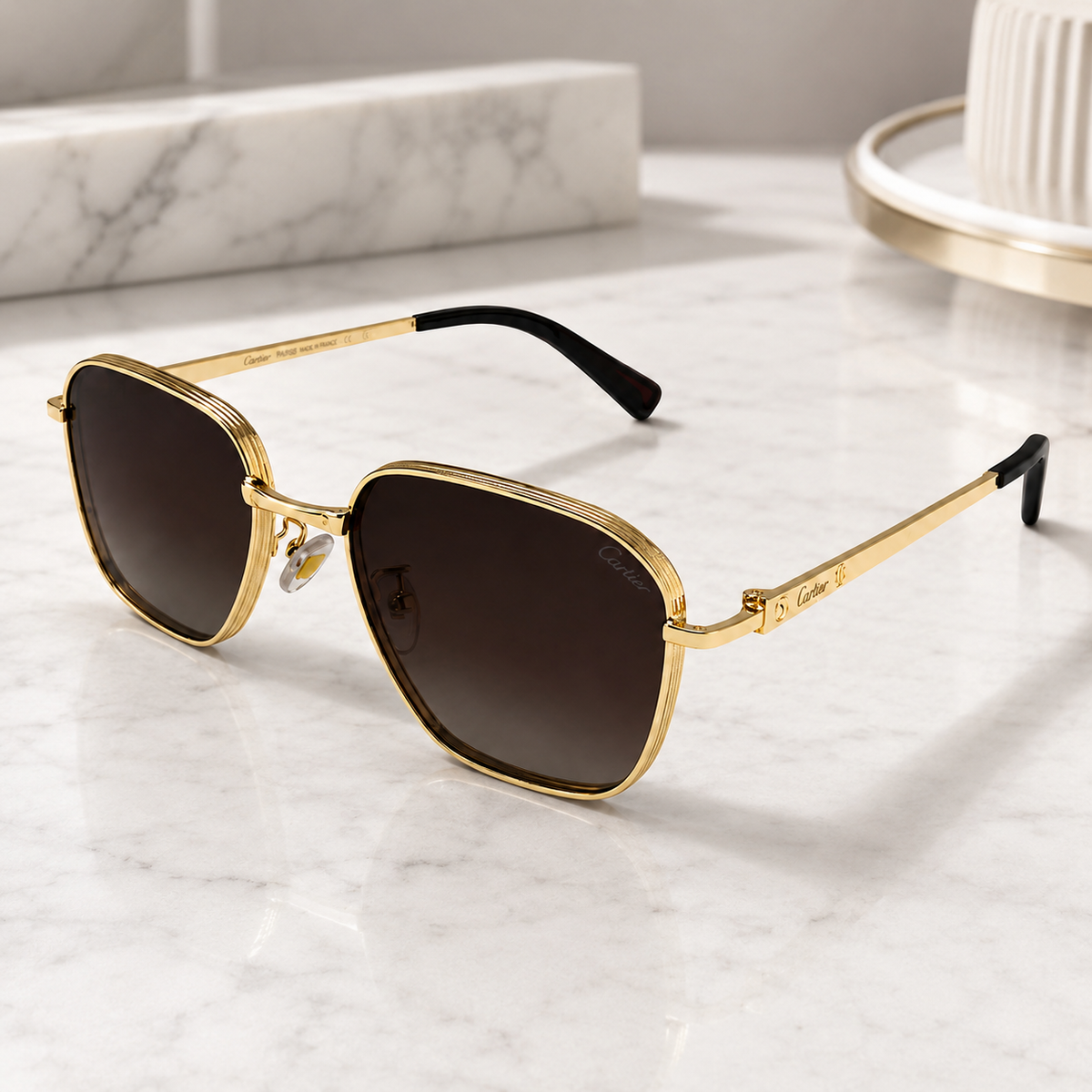Urban Ziyaar Regent Premium Gold Square Sunglasses
