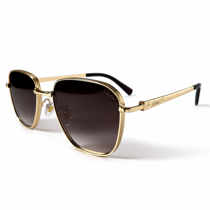 Cartier CT0497S Gold Square Luxury Sunglasses