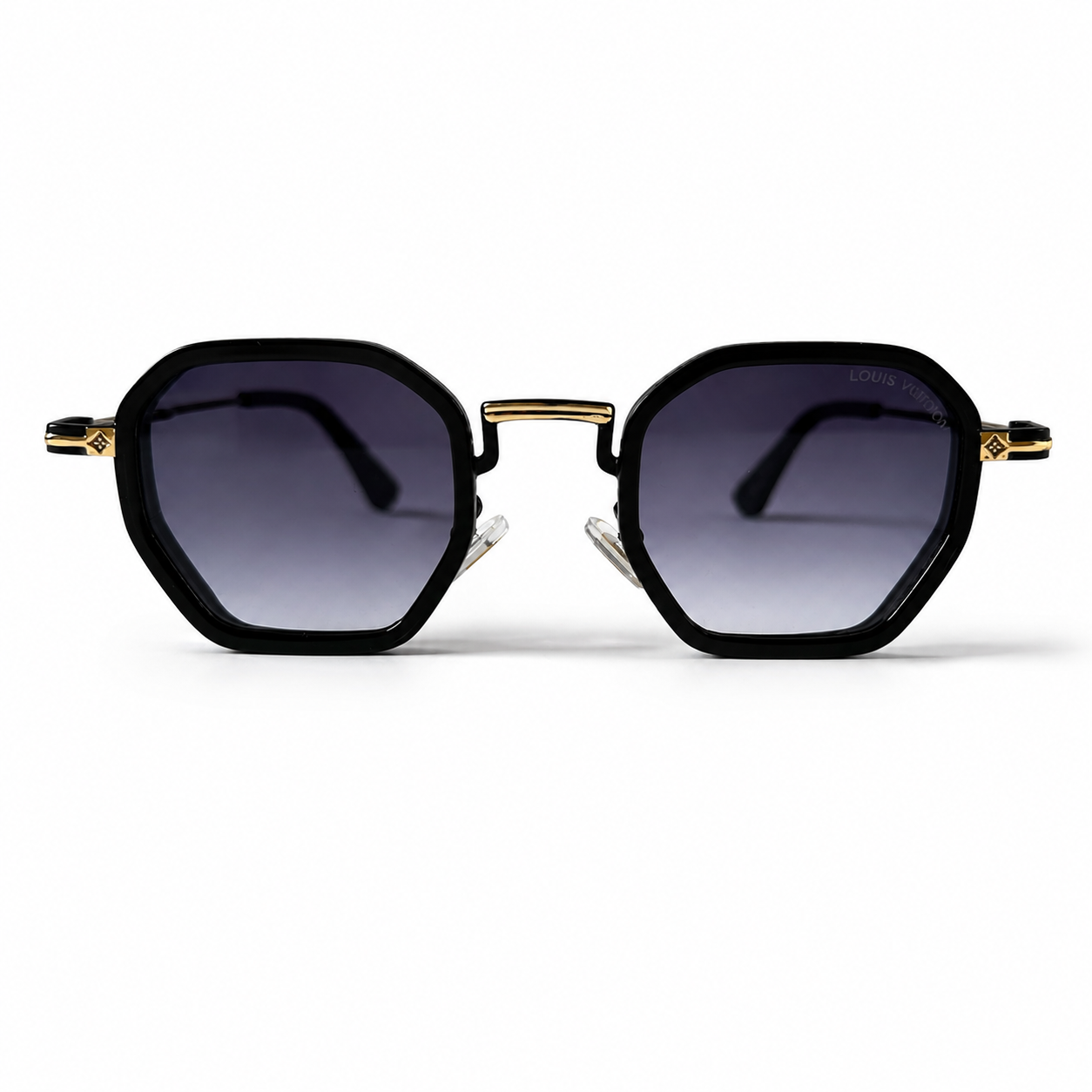 Urban Ziyaar Elvar Black Gold Geometric Sunglasses