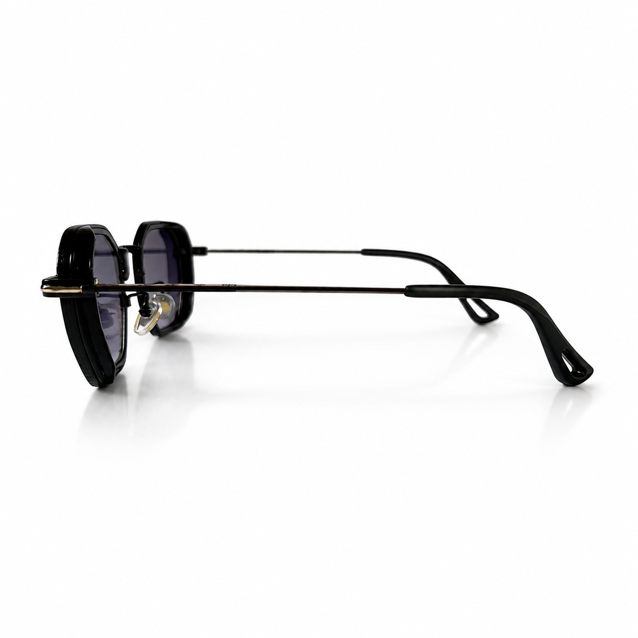 Urban Ziyaar Elvar Black Gold Geometric Sunglasses