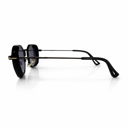 Urban Ziyaar Elvar Black Gold Geometric Sunglasses