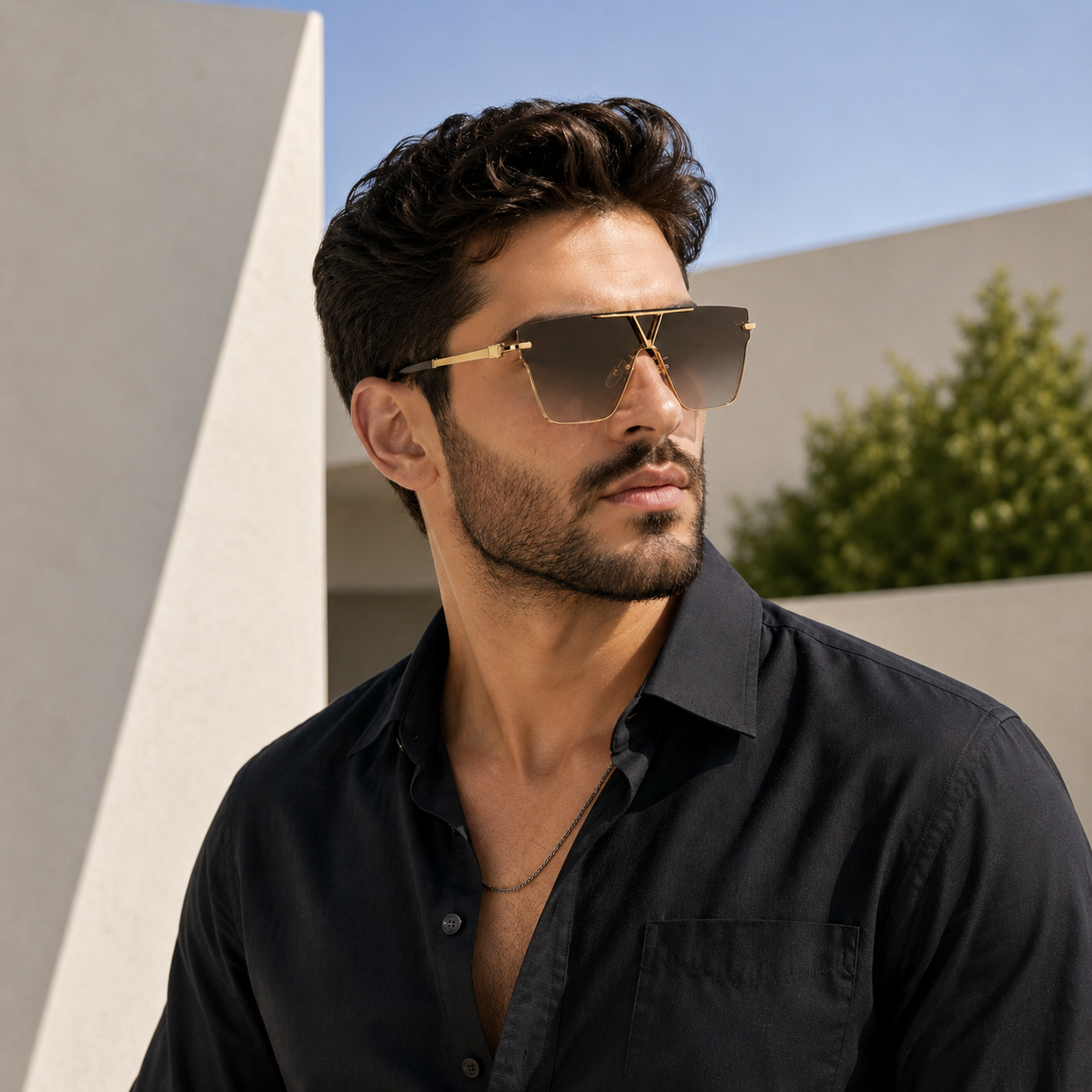 Urban Ziyaar Vesper Premium Oversized Shield Sunglasses