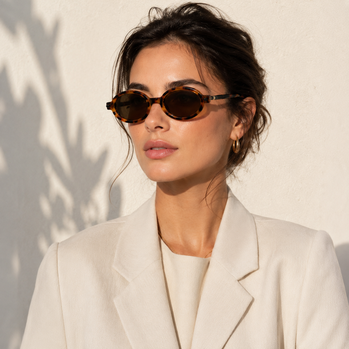 Urban Ziyaar Solene Premium Oval Tortoise Sunglasses