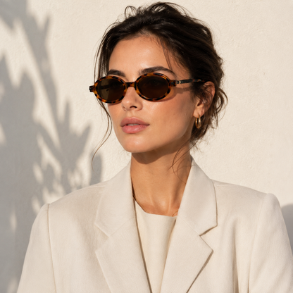 Urban Ziyaar Solene Premium Oval Tortoise Sunglasses