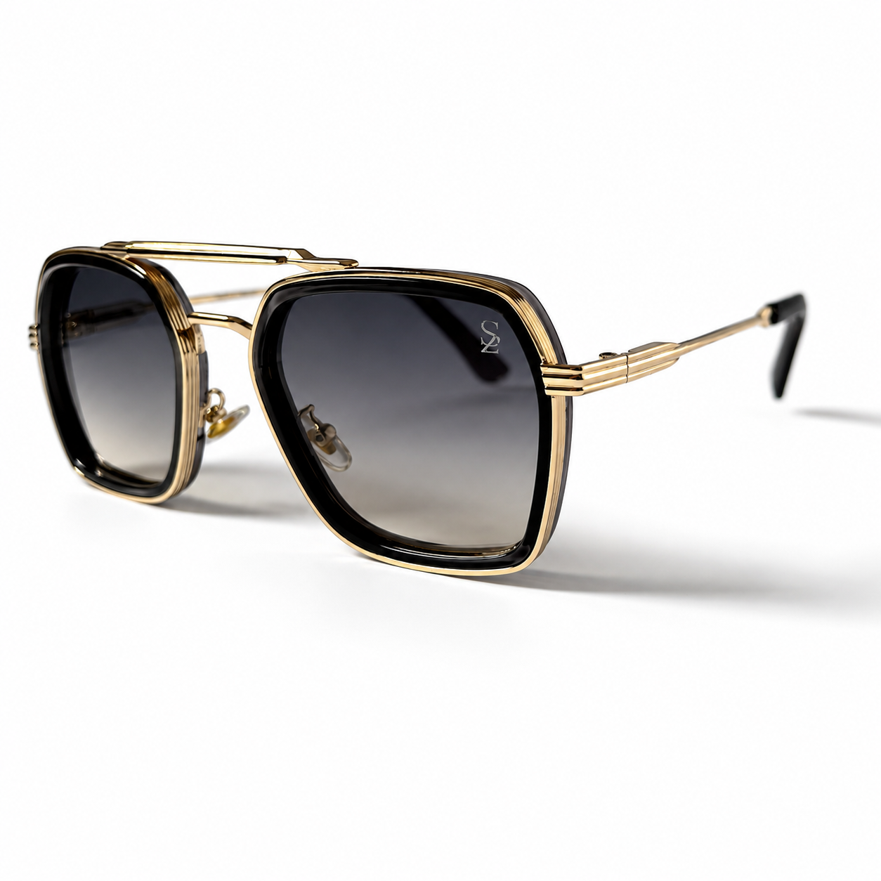 Urban Ziyaar Arven Premium Square Double-Bridge Sunglasses