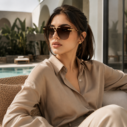 Urban Ziyaar Vesper Premium Oversized Shield Sunglasses