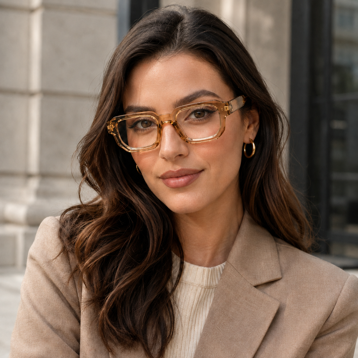 Urban Ziyaar Sienna Premium Transparent Square Optical Frame