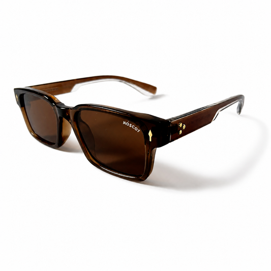 Moscot 6806 Brown Polarized Rectangle Acetate Sunglasses