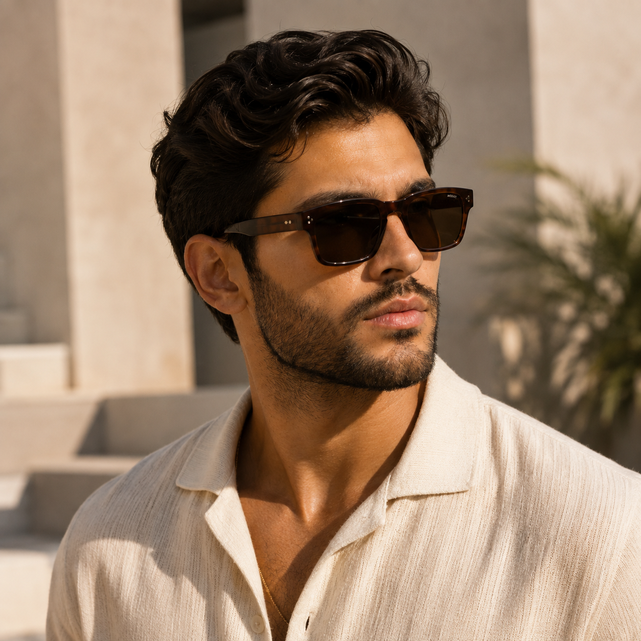 Moscot 6806 Brown Polarized Rectangle Acetate Sunglasses