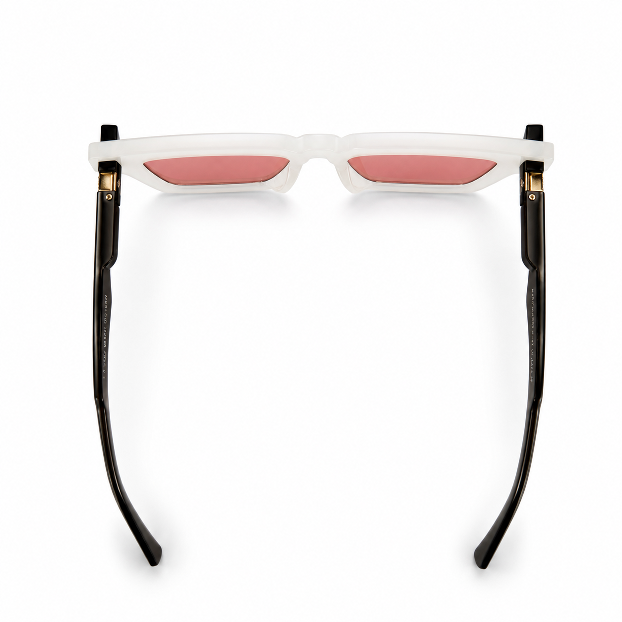 Marc Jacobs Square Clear Frame Pink Lens Sunglasses