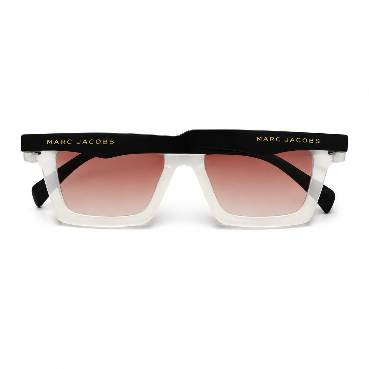 Marc Jacobs Square Clear Frame Pink Lens Sunglasses