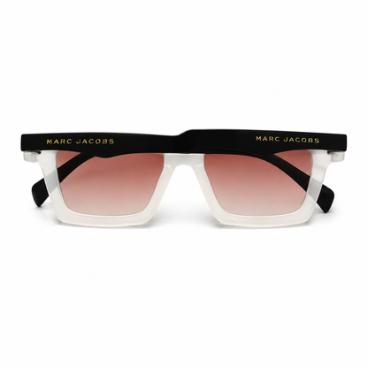 Marc Jacobs Square Clear Frame Pink Lens Sunglasses