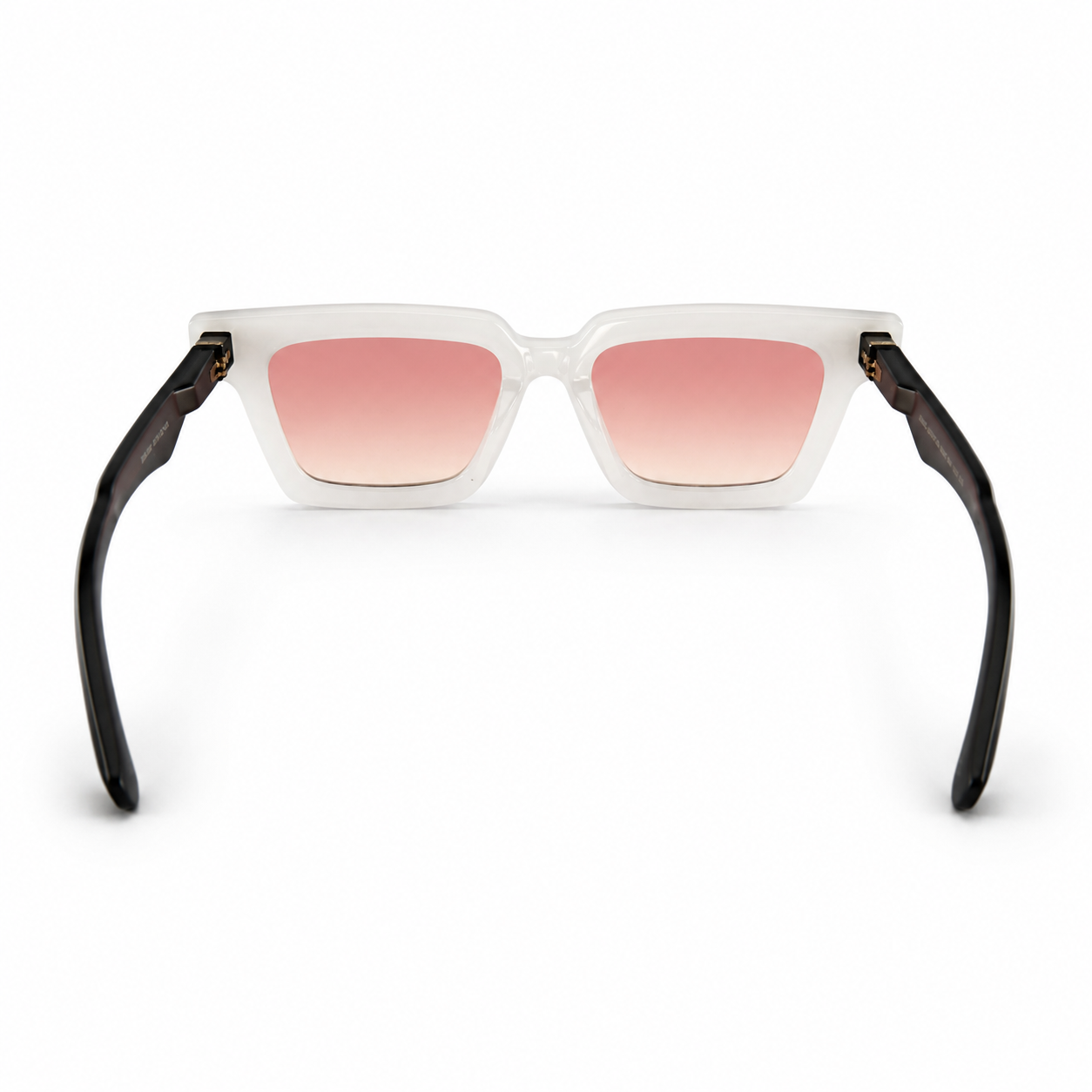 Marc Jacobs Square Clear Frame Pink Lens Sunglasses