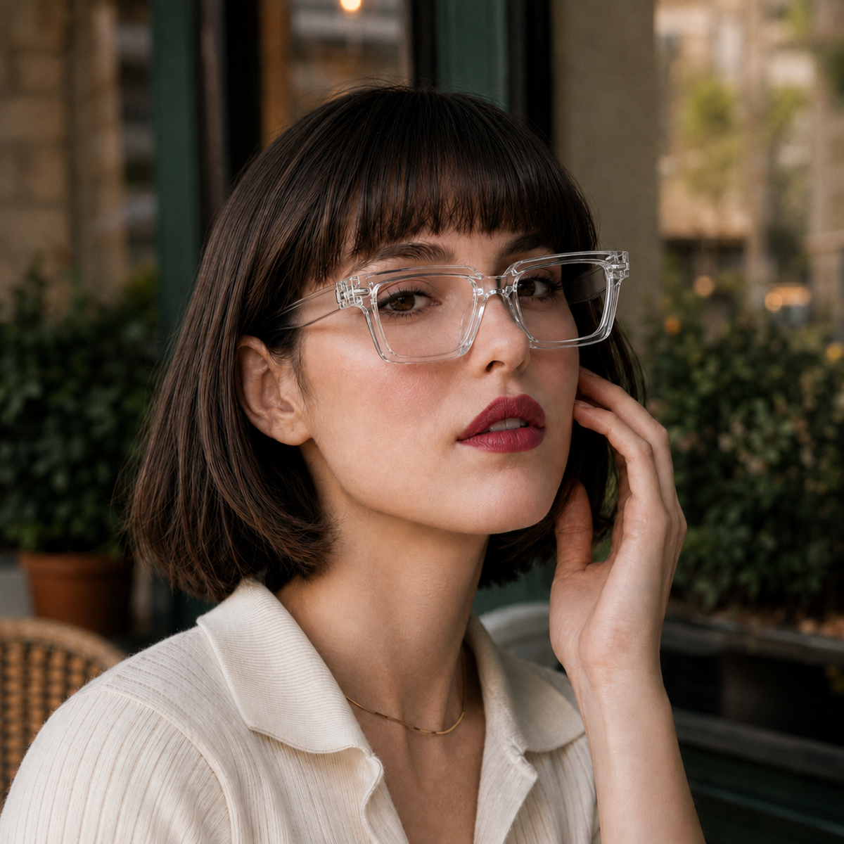 Urban Ziyaar Avenor Premium Crystal Clear Rectangular Optical Frame