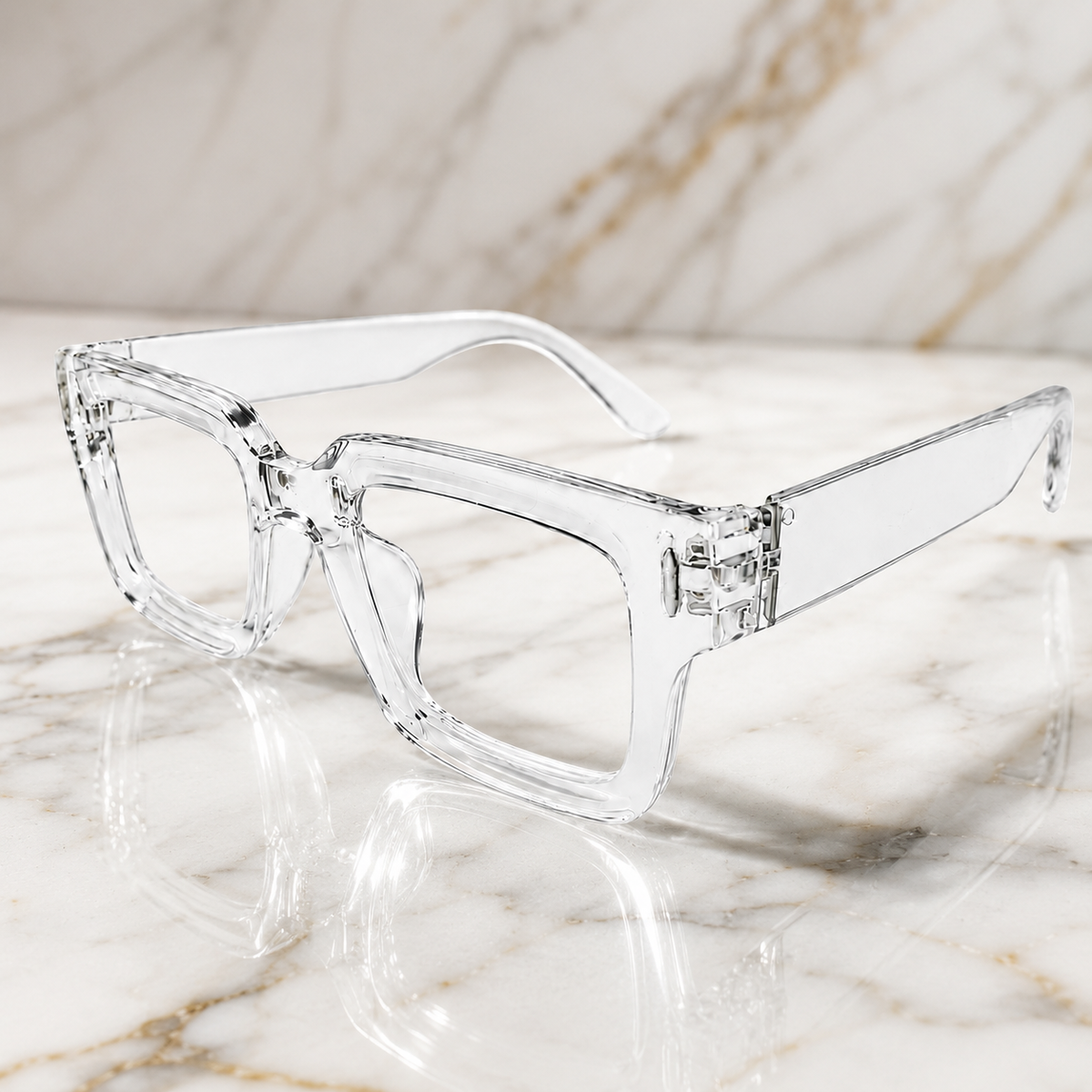 Urban Ziyaar Avenor Premium Crystal Clear Rectangular Optical Frame