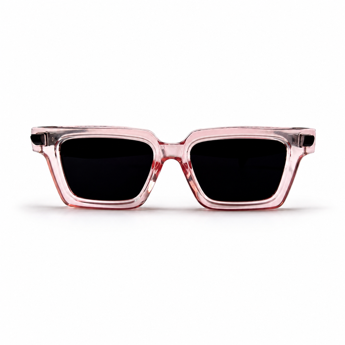 Marc Jacobs 9565 Transparent Pink Black Square Acetate Sunglasses