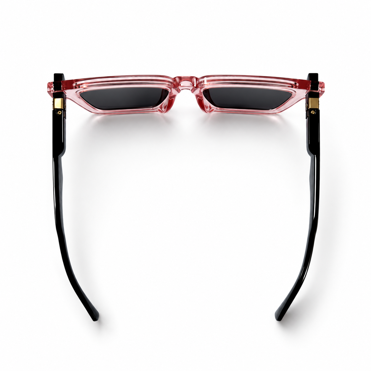 Marc Jacobs 9565 Transparent Pink Black Square Acetate Sunglasses