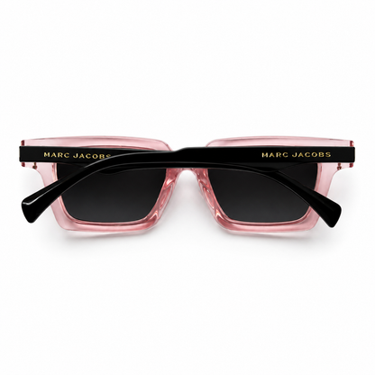 Marc Jacobs 9565 Transparent Pink Black Square Acetate Sunglasses