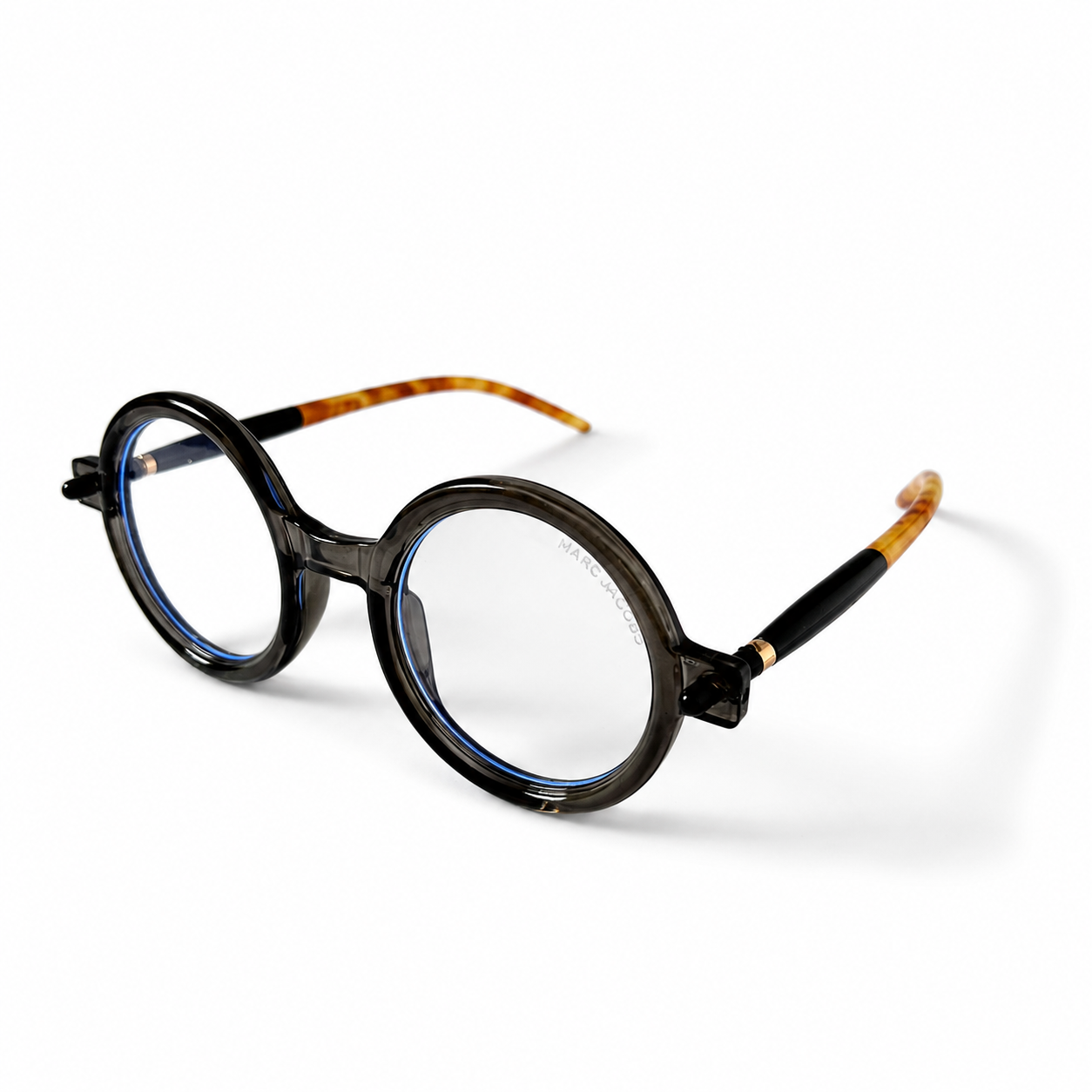 Marc Jacobs Vintage Round Tortoiseshell Blue Light Blocking Eyeglasses