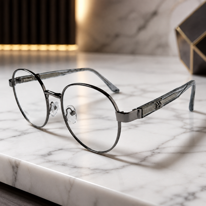 Urban Ziyaar Soren Premium Gunmetal Round Optical Frame