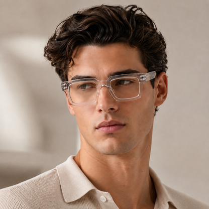 Urban Ziyaar Avenor Premium Crystal Clear Rectangular Optical Frame