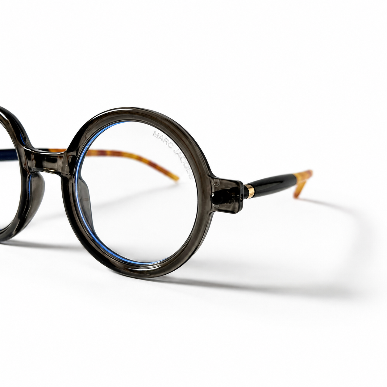 Marc Jacobs Vintage Round Tortoiseshell Blue Light Blocking Eyeglasses