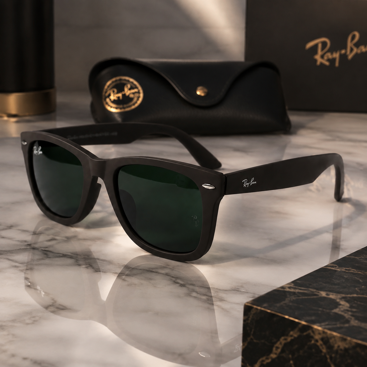 Urban Ziyaar Milan Premium Brown Wayfarer Square Sunglasses