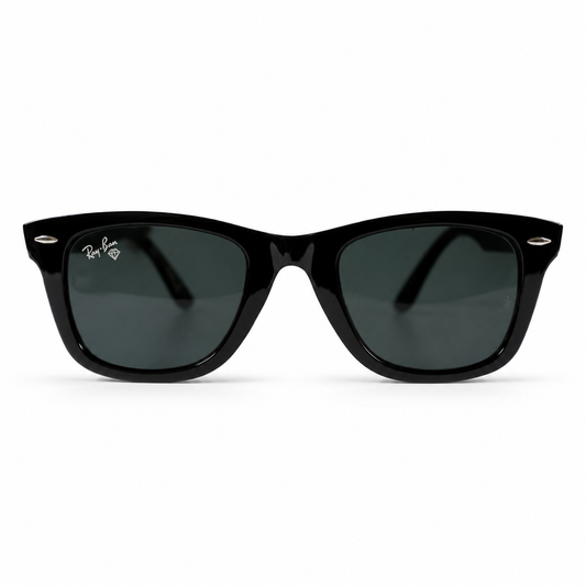 Urban Ziyaar Vertex Premium Black Wayfarer Square Sunglasses