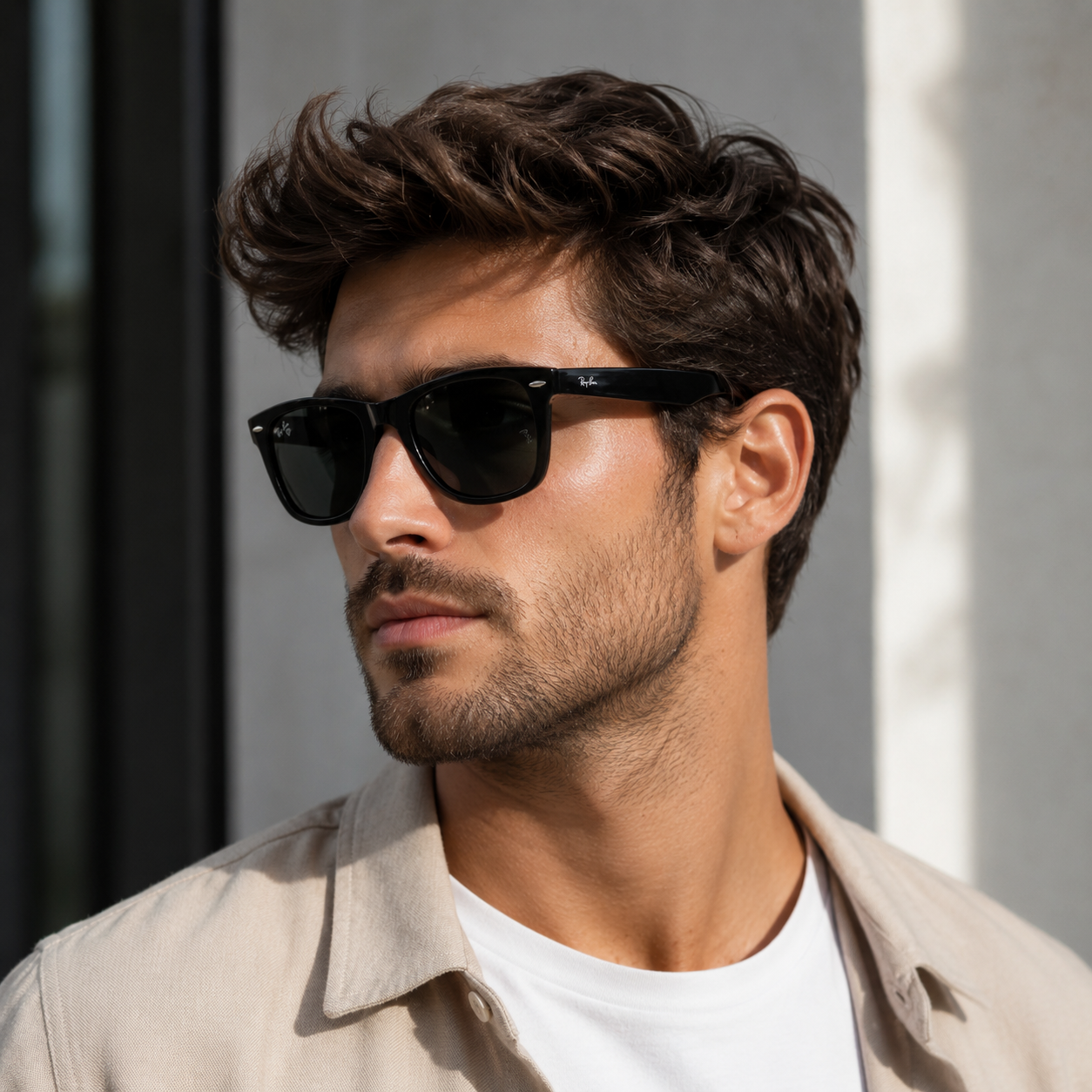 Urban Ziyaar Vertex Premium Black Wayfarer Square Sunglasses