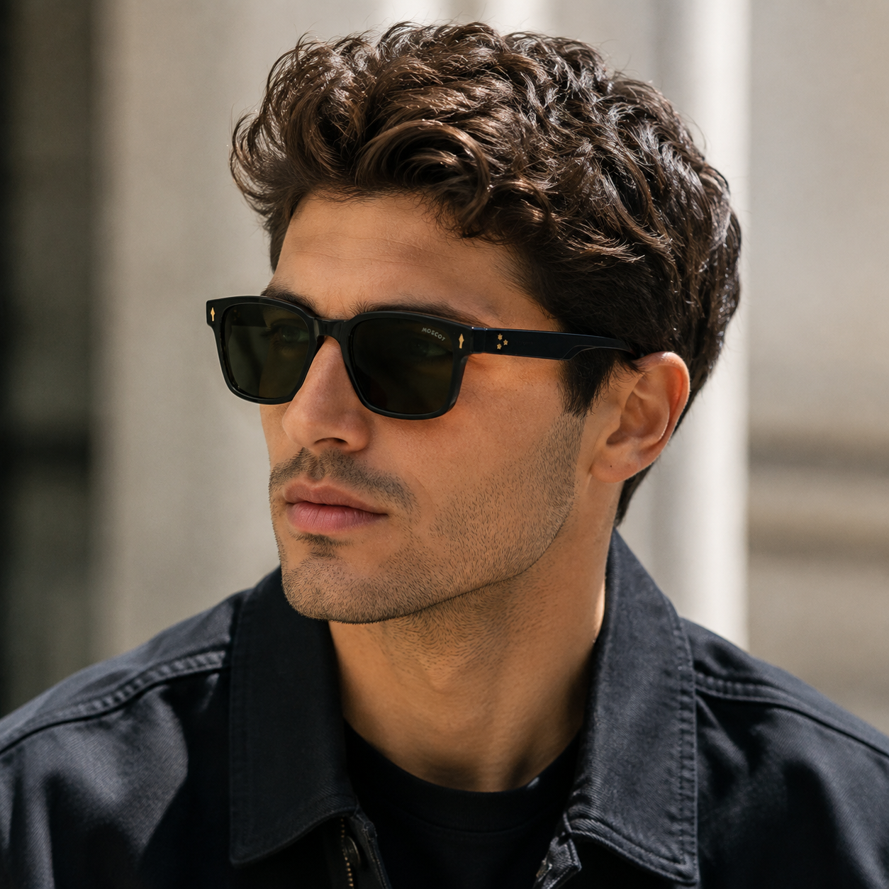 Urban Ziyaar Carbon Premium Black Square Sunglasses