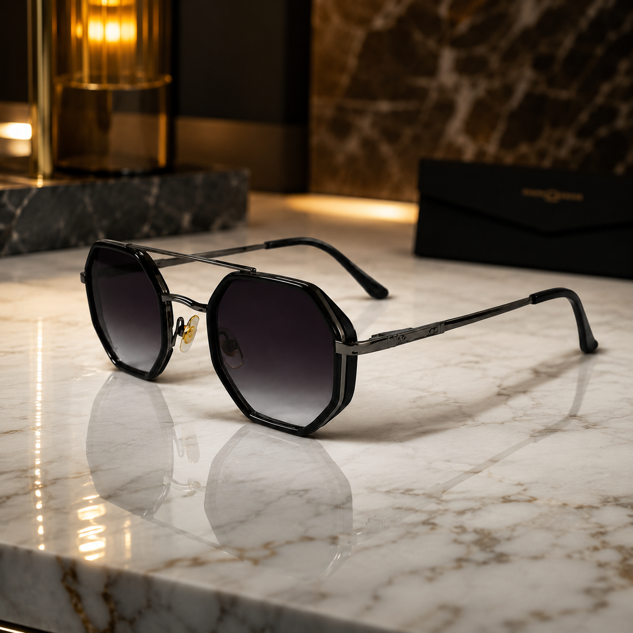 Urban Ziyaar Axiom Premium Geometric Oversized Sunglasses