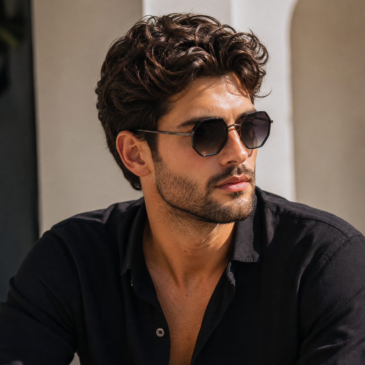 Urban Ziyaar Axiom Premium Geometric Oversized Sunglasses