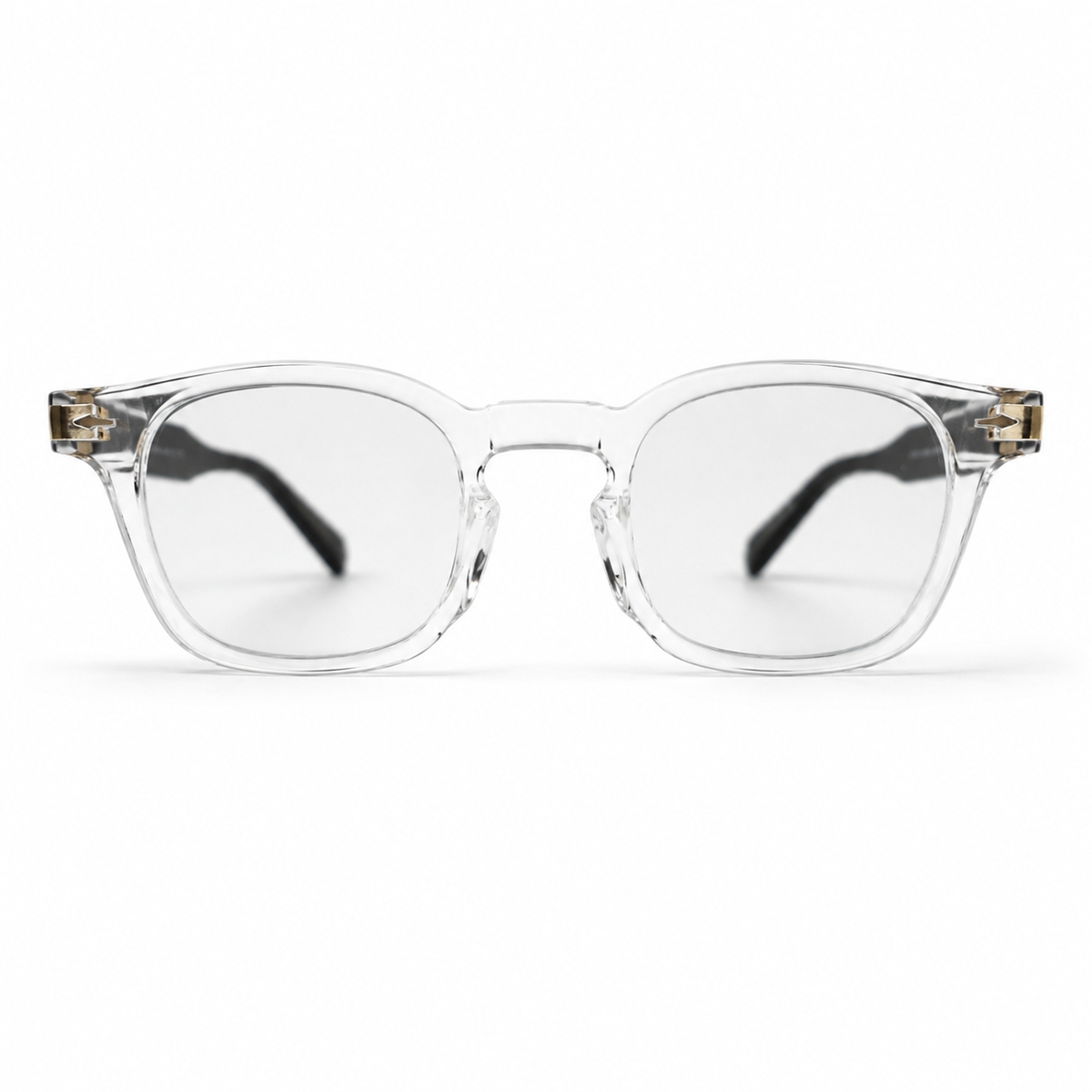 Urban Ziyaar Transparent Square Optical Eyeglasses Black Temples