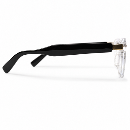 Urban Ziyaar Transparent Square Optical Eyeglasses Black Temples