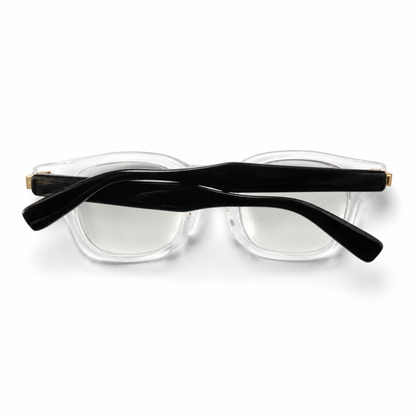 Urban Ziyaar Transparent Square Optical Eyeglasses Black Temples