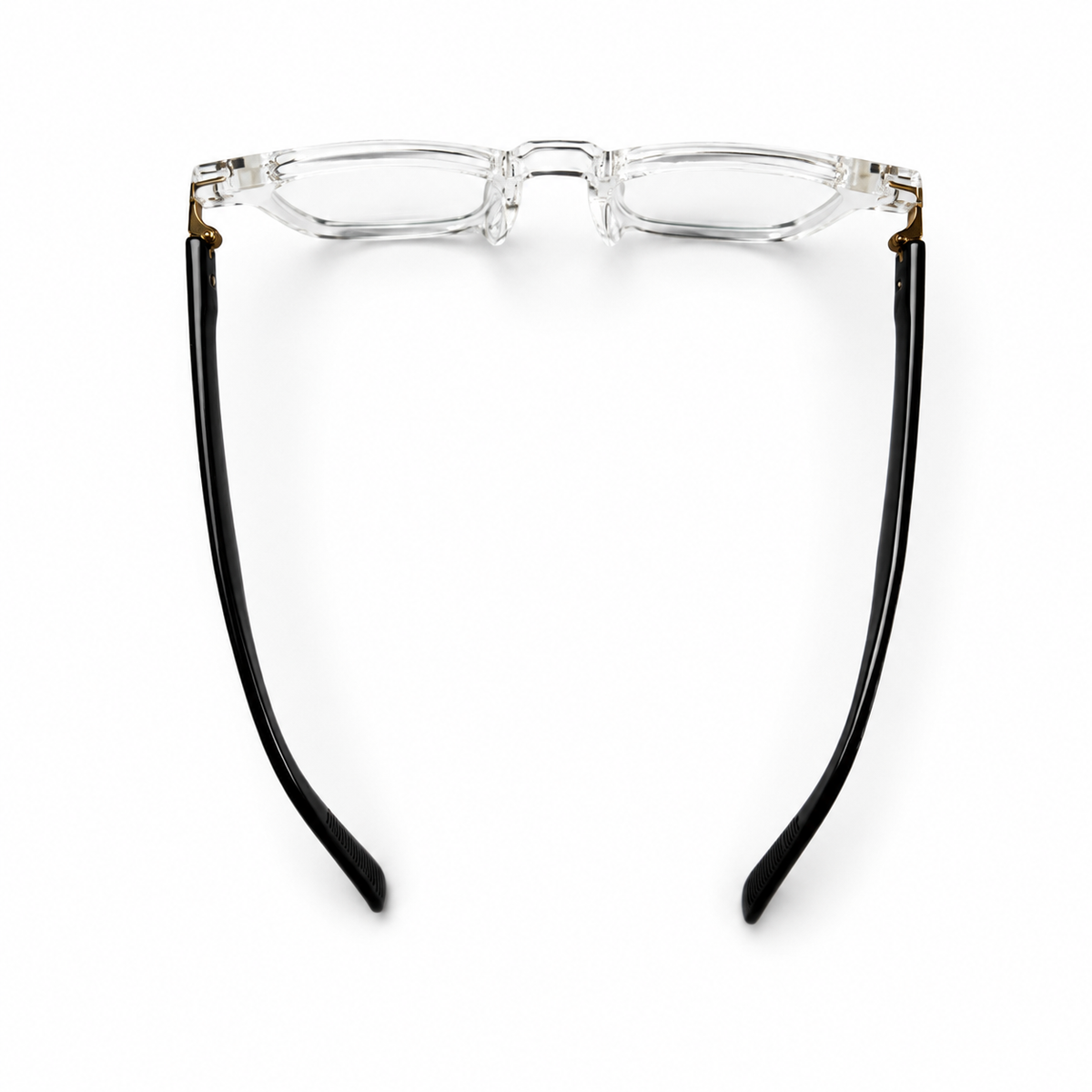 Urban Ziyaar Transparent Square Optical Eyeglasses Black Temples