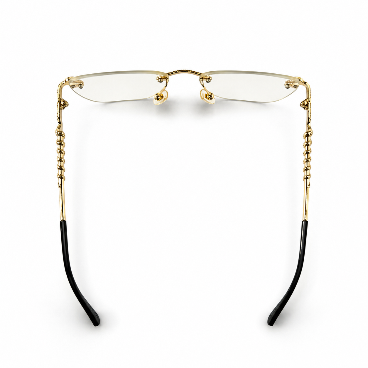 Cartier Gold Reptile Rimless Optical Frame