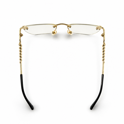 Cartier Gold Reptile Rimless Optical Frame