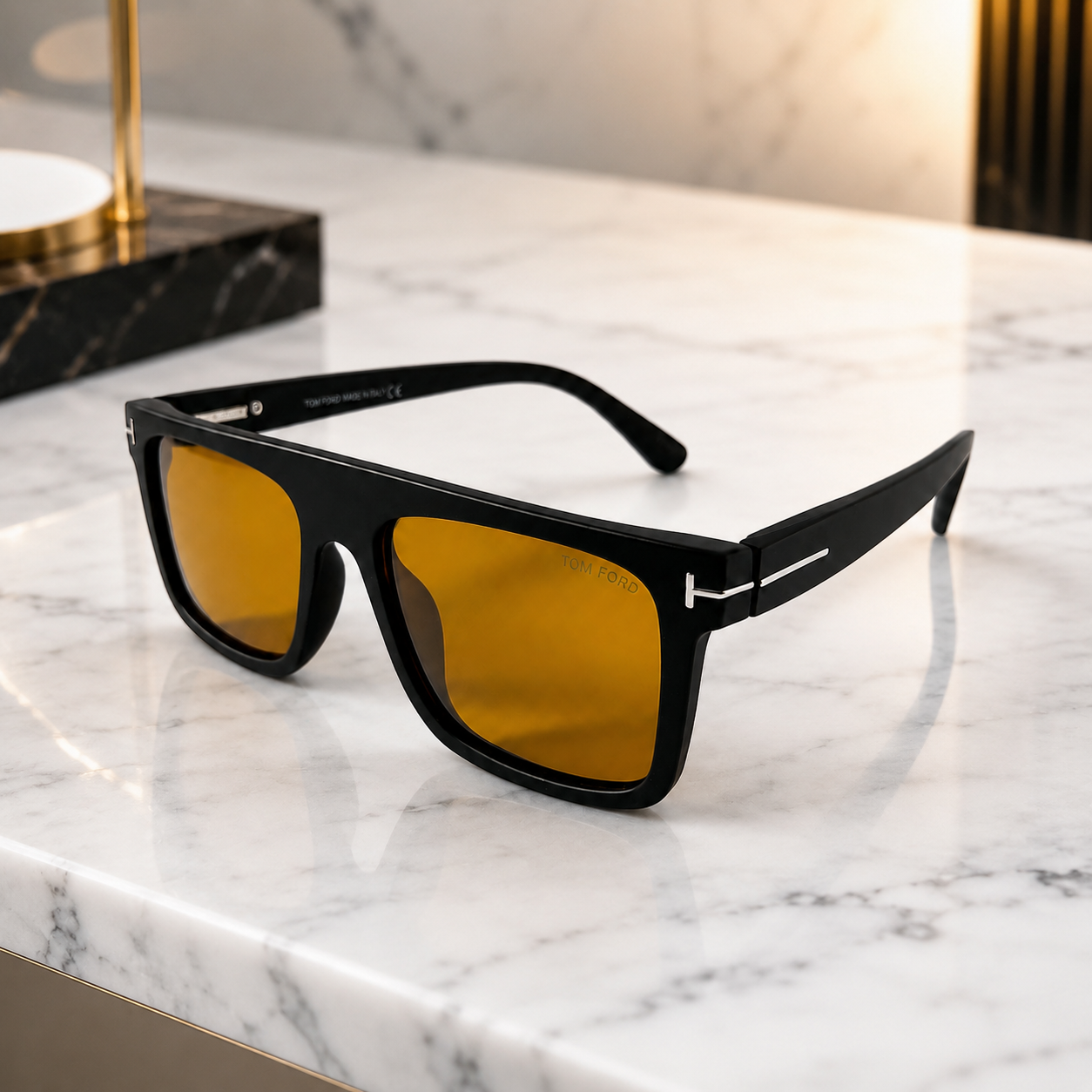 Tom Ford Dunning-02 TF907 Black Square Acetate Sunglasses